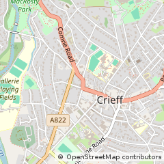 Map of Crieff, Perth and Kinross