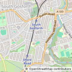Map of Newcastle Upon Tyne, Tyne and Wear
