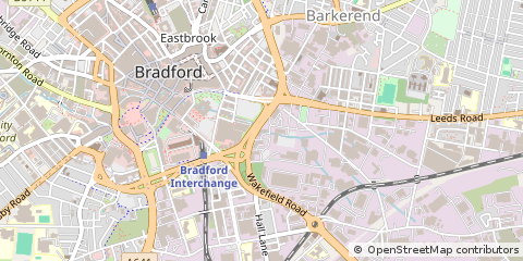Map of Bradford, West Yorkshire