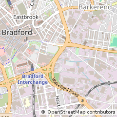 Map of Bradford, West Yorkshire
