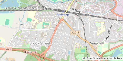 Map of Tonbridge, Kent