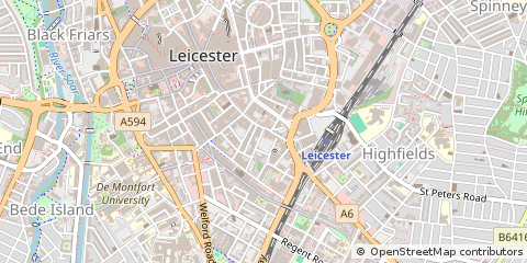 Map of Leicester