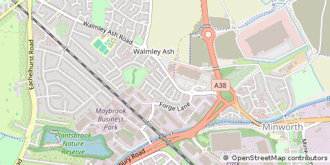 Map of Sutton Coldfield, West Midlands