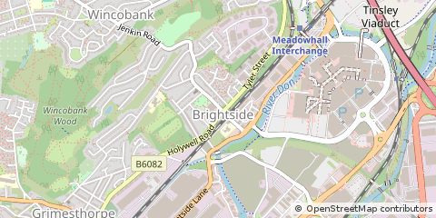 Map of Sheffield, Derbyshire
