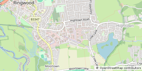 Map of Ringwood, Hampshire