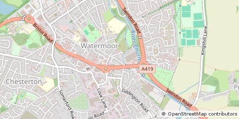 Map of Cirencester, Glos