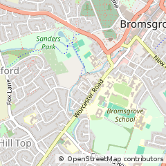 Map of Bromsgrove, Worcestershire