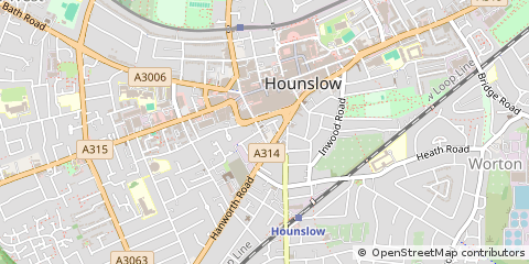Map of Hounslow, Middlesex