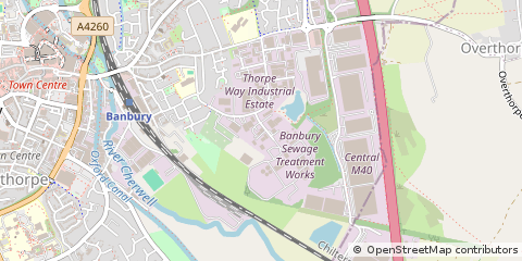 Map of Banbury, Oxfordshire