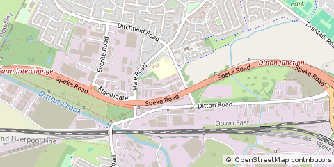 Map of Widnes, Cheshire