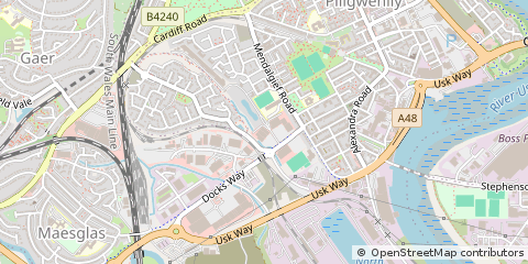 Map of Newport, Gwent