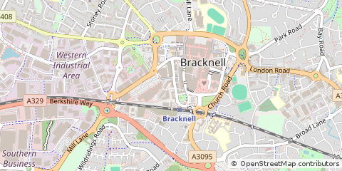 Map of Bracknell, Berkshire