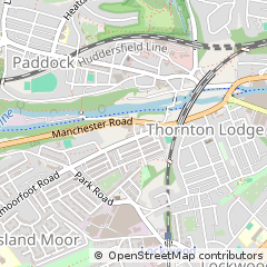 Map of Huddersfield, West Yorkshire