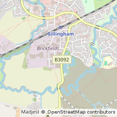 Map of Gillingham, Dorset