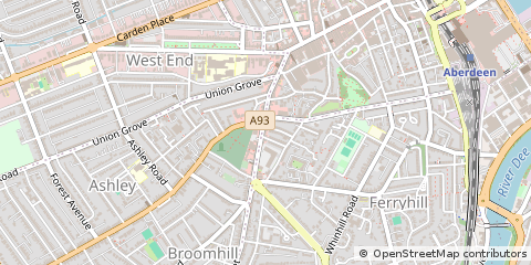 Map of Aberdeen, Aberdeenshire