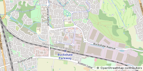 Map of Chorley, Lancashire