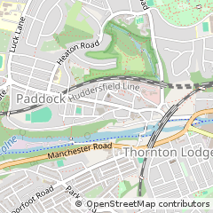 Map of Huddersfield, West Yorkshire