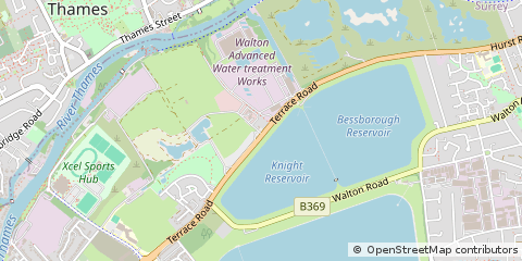 Map of Walton-on-Thames, Surrey