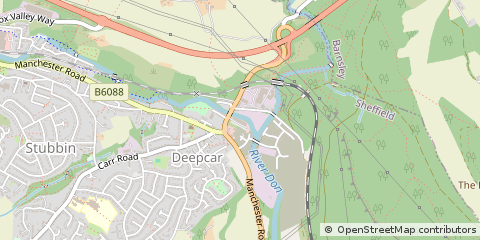 Map of Sheffield, South Yorkshire