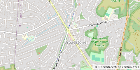 Map of Broadstone, Dorset