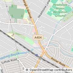 Map of Harrow, Middlesex