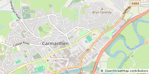 Map of Carmarthen