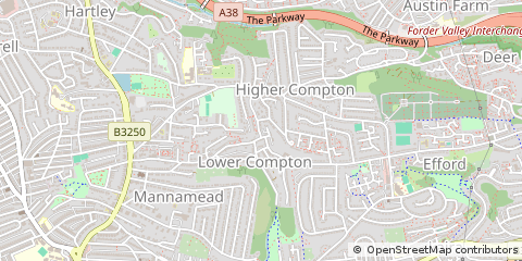 Map of Plymouth, Devon