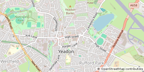 Map of Leeds, West Yorkshire