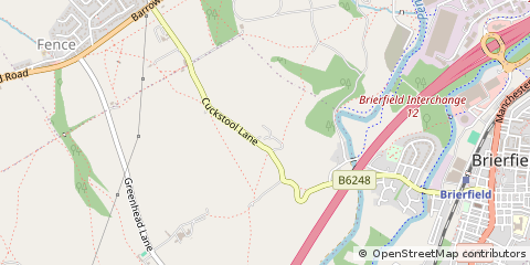 Map of Fence, Lancashire