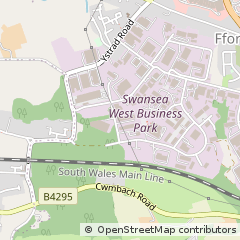 Map of Swansea, West Glamorgan