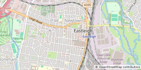 Map of Eastleigh, Hampshire