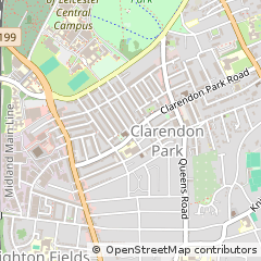 Map of Leicester, Leicestershire