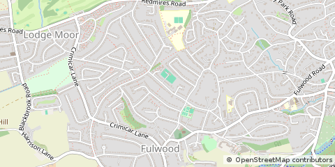 Map of Sheffield, South Yorkshire