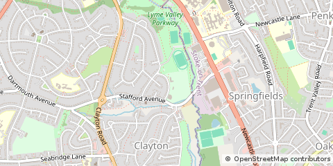 Map of Newcastle Under Lyme, Staffordshire