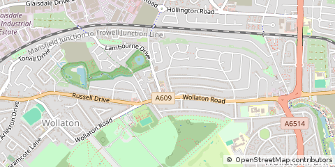 Map of Nottingham, Nottinghamshire