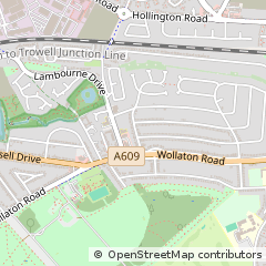 Map of Nottingham, Nottinghamshire