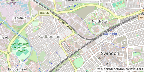Map of Swindon, Wiltshire
