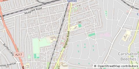 Map of Sutton, Surrey