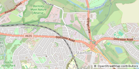 Map of Barnsley, South Yorkshire