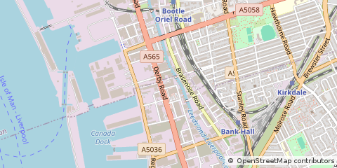 Map of Bootle, Merseyside