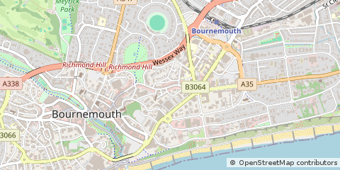 Map of Bournemouth, Dorset