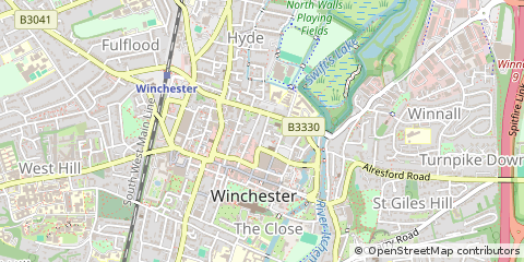 Map of Winchester, Hants