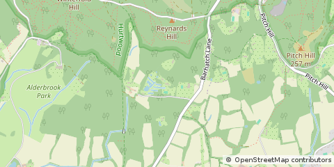 Map of Cranleigh, Surrey