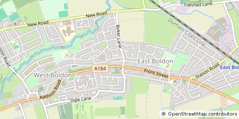 Map of East Boldon