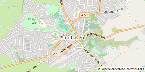 Map of Strathaven, South Lanarkshire