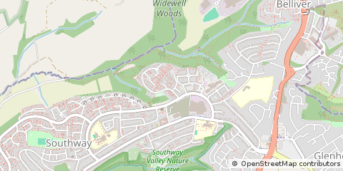 Map of Plymouth, Devon