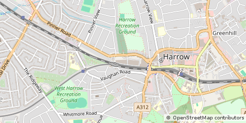 Map of Harrow, Middlesex