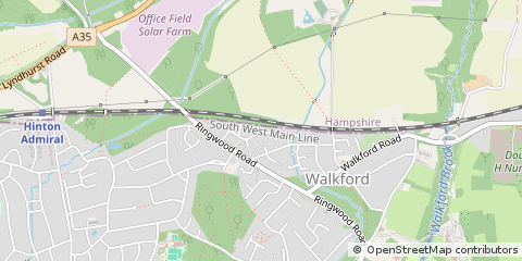 Map of Christchurch, Dorset