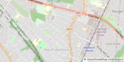 Map of Watford, Herts
