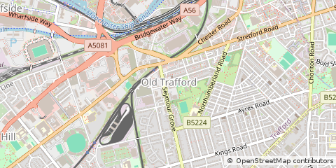 Map of OLD Trafford, Greater Manchester